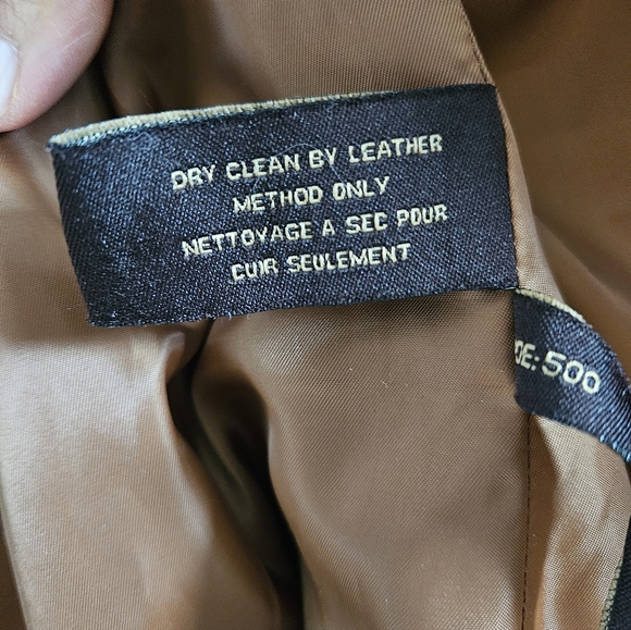 Women's Brown Suede Moto Jacket Size L - Picture 7 of 7